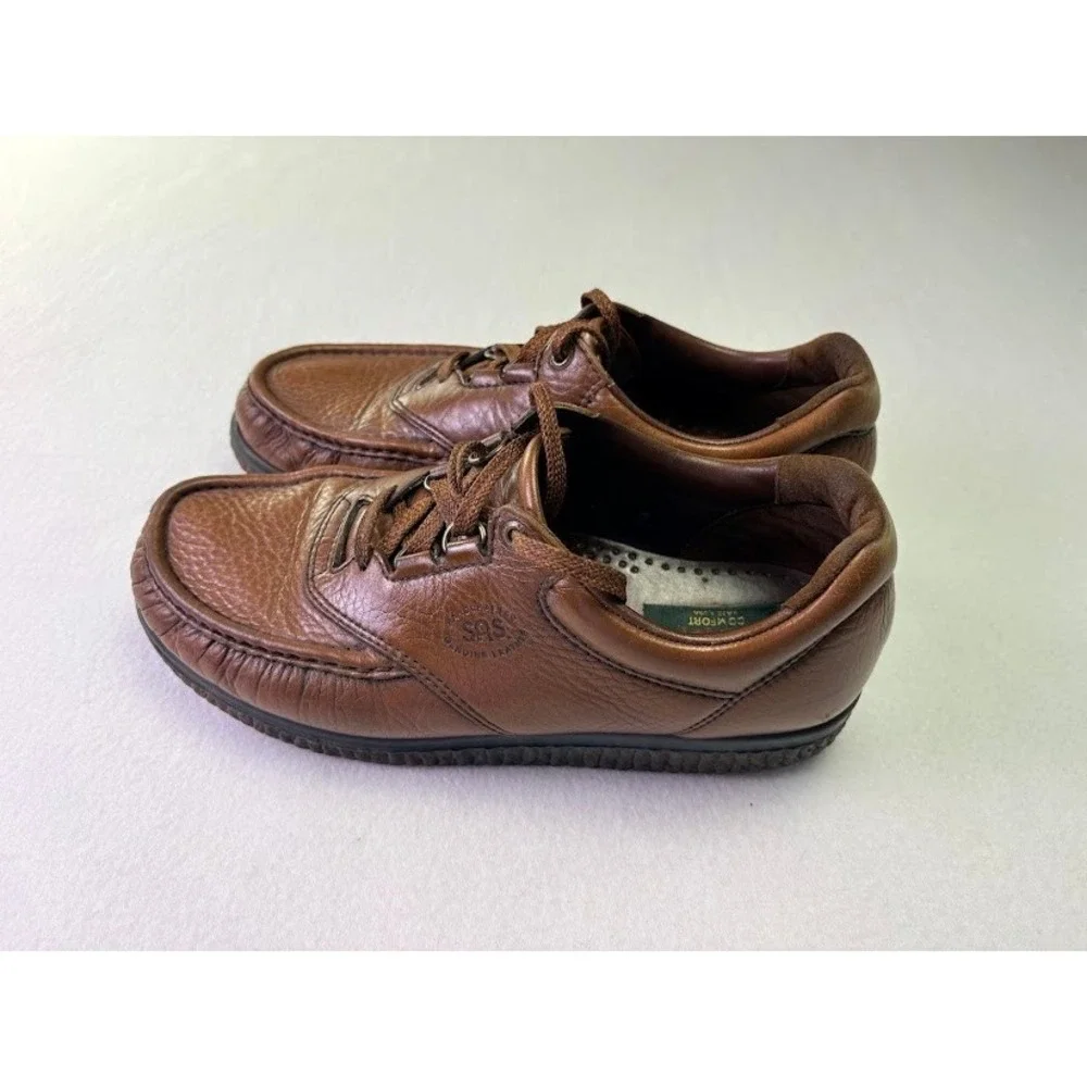 SAS Time Out Walking Shoes Mens 11.5 M Brown Good Leather Lace‎ Up Comfort USA